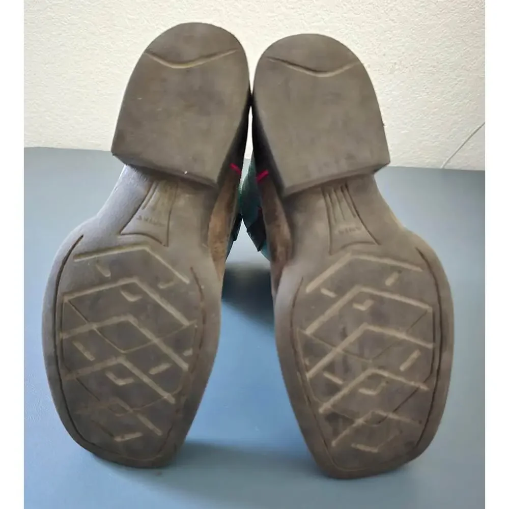 Ariat Kids Western Cowboy Boots Leather Square Toe Size 1.5